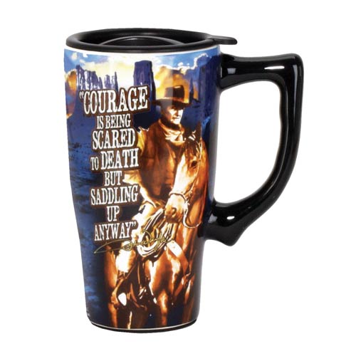 John Wayne Travel Mug with Handle